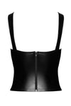 Sexy schwarzes Lace-Up Corset Top F365 mit Schnürung von Noir Handmade – Ansicht 4