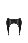 Sexy schwarzer Snake Wetlook Strapsgürtel F277 von Noir Handmade – Ansicht 2