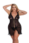 Verführerisches Negligee mit metallischen Akzenten | Anais Apparel Size Plus