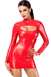 Sexy rotes Bombshell Bodycon Lack Minikleid von Noir Handmade – Ansicht 6