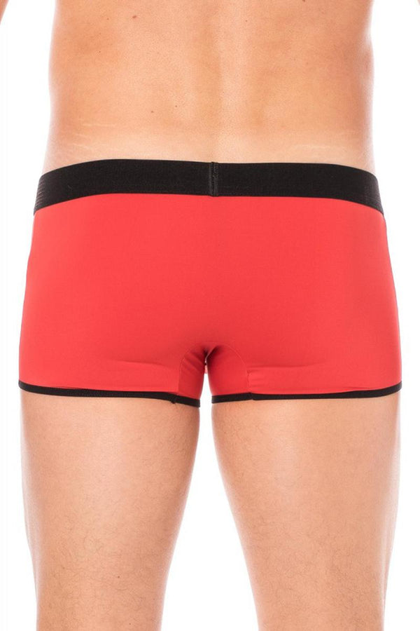Rotes verführerisches Boxershort mit Reißverschluss von LOOK ME – Ansicht 2