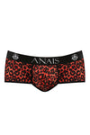 Rote aufregende Brief Shorts mit wildem Leo Print von Anais for Men – Ansicht 7
