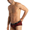 Rote verführerische Brief Shorts mit wildem Leo Print | Anais for Men