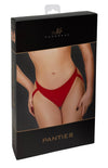 Verführerische rote Strappy Panties F394 mit Cutout-Bändern von Noir Handmade – Ansicht 10