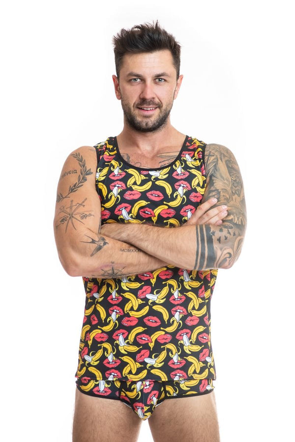 Buntes aufregendes Tank Top mit verspieltem Print von Anais for Men