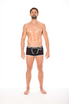 Schwarzes verführerisches Boxershort mit Reißverschluss von LOOK ME – Ansicht 7