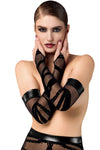 Eleganter schwarze Bondesque Opera-Handschuhe mit Daumenschlaufe von Noir Handmade