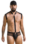 Harness Set mit Netzdetails und Metallelementen von Passion Menswear – Ansicht 5