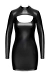 Sexy schwarzes Cut-Out Bodycon Lack Minikleid F366 von Noir Handmade – Ansicht 2