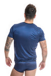 Blaues verführerisches T Shirt aus feinem Netzmaterial von Anais for Men – Ansicht 3