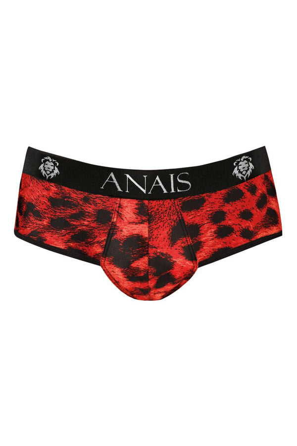 Rote aufregende Herren Shorts mit wildem Animal Print von Anais for Men – Ansicht 5