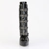 INDULGE-1038 Plateau Stiefeletten - Schwarz Lack von Devious – Ansicht 2