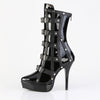 INDULGE-1038 Plateau Stiefeletten - Schwarz Lack von Devious – Ansicht 3