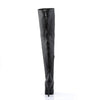 INDULGE-3011 Plateau Overknee Stiefel Schwarz | Devious