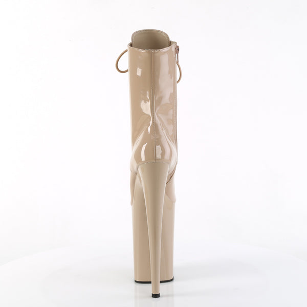 INFINITY-1020 Plateau Stiefeletten Beige Lack von Pleaser – Ansicht 4
