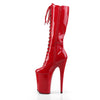 INFINITY-2020 Stiefel Plateauschuhe Rot | Pleaser