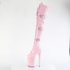INFINITY-3028 - Plateau Overknee Stiefel - Rosa Lack | Pleaser