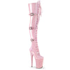 INFINITY-3028 - Plateau Overknee Stiefel - Rosa Lack | Pleaser