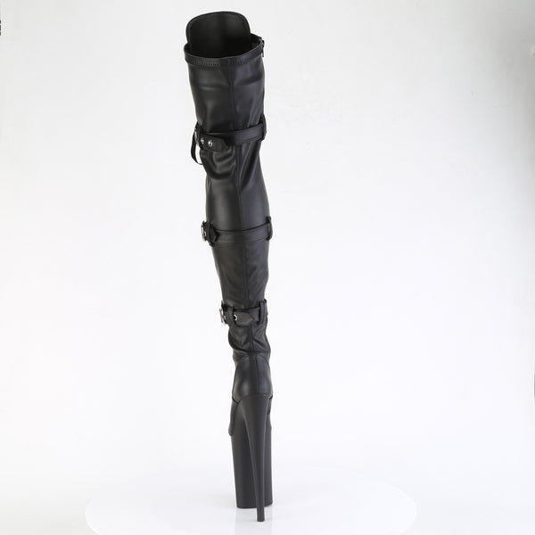 INFINITY-3028 - Plateau Overknee Stiefel - Schwarz Matt von Pleaser – Ansicht 4