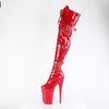 INFINITY-3028 - Plateau Overknee Stiefel - Rot Lack von Pleaser – Ansicht 3