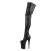 INFINITY-4000 Plateau Overknee Stiefel Schwarz | Pleaser