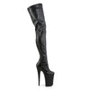INFINITY-4000 Plateau Overknee Stiefel Schwarz | Pleaser
