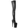 INFINITY-4000 Plateau Overknee Stiefel Schwarz | Pleaser