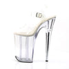 INFINITY-908 Plateau Sandaletten Transparent | Pleaser
