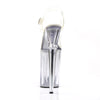 INFINITY-908 Plateau Sandaletten Transparent | Pleaser