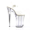 INFINITY-908 Plateau Sandaletten Transparent | Pleaser