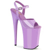 INFINITY-909 Plateau Sandaletten Lila Lack | Pleaser