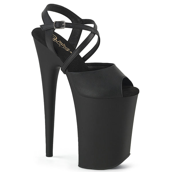 INFINITY-924 Plateau Sandaletten Schwarz Matt von Pleaser