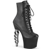 IRONGRIP-1020 Plateau Stiefeletten Silber/Schwarz | Pleaser