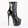 JUBILANT-1015 Plateau Stiefeletten Schwarz Lack | Pleaser