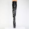 JUBILANT-3006 Plateau Overkneestiefel Schwarz Lack von Pleaser – Ansicht 2