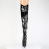 JUBILANT-3006 Plateau Overkneestiefel Schwarz Lack von Pleaser – Ansicht 4
