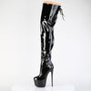 JUBILANT-3007 Plateau Overkneestiefel Schwarz Lack von Pleaser – Ansicht 3