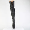 JUBILANT-3007 Plateau Overkneestiefel Schwarz Matt von Pleaser – Ansicht 4