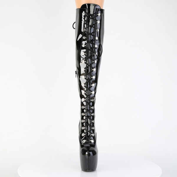 JUBILANT-3012 Plateau Stiefel Schwarz Lack von Pleaser – Ansicht 2