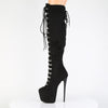 JUBILANT-3012FS Plateau Stiefel Schwarz Velour von Pleaser – Ansicht 3