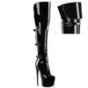 JUBILANT-3018 Overkneestiefel Plateauschuhe Schwarz | Pleaser