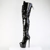 JUBILANT-4012 Overkneestiefel Plateauschuhe Schwarz | Pleaser