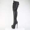 JUBILANT-4012 Overkneestiefel Plateauschuhe Schwarz | Pleaser