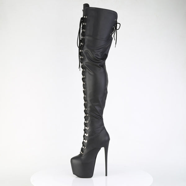 JUBILANT-4012 Overkneestiefel Plateauschuhe Schwarz | Pleaser