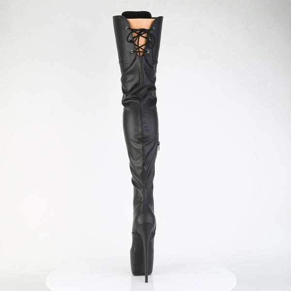 JUBILANT-4012 Overkneestiefel Plateauschuhe Schwarz | Pleaser