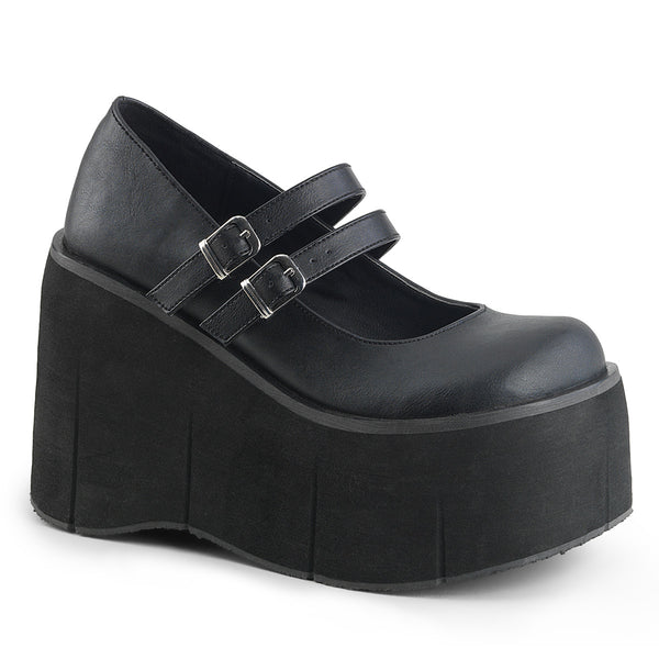 KERA-08 Plateau Schuh schwarz matt Mary Janes von DemoniaCult
