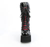 KERA-121 Plateau Stiefel Schwarz Lack von DemoniaCult – Ansicht 2
