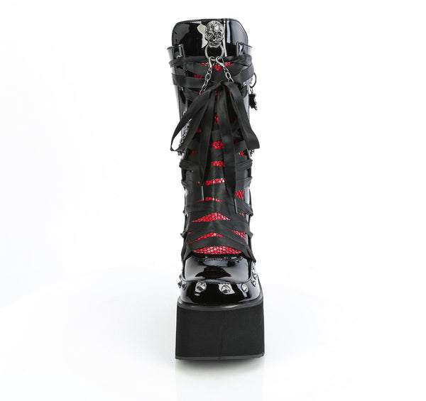 KERA-121 Plateau Stiefel Schwarz Lack von DemoniaCult – Ansicht 2