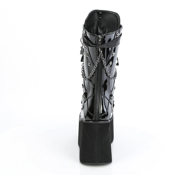 KERA-121 Plateau Stiefel Schwarz Lack von DemoniaCult – Ansicht 4