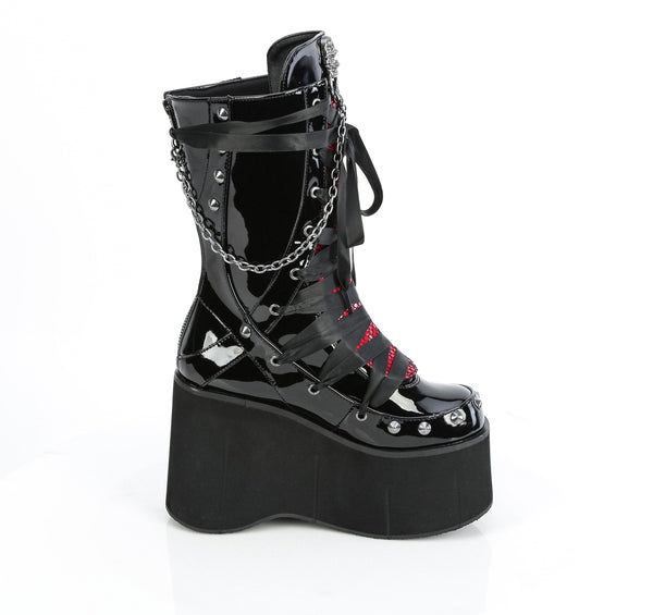 KERA-121 Plateau Stiefel Schwarz Lack von DemoniaCult – Ansicht 5